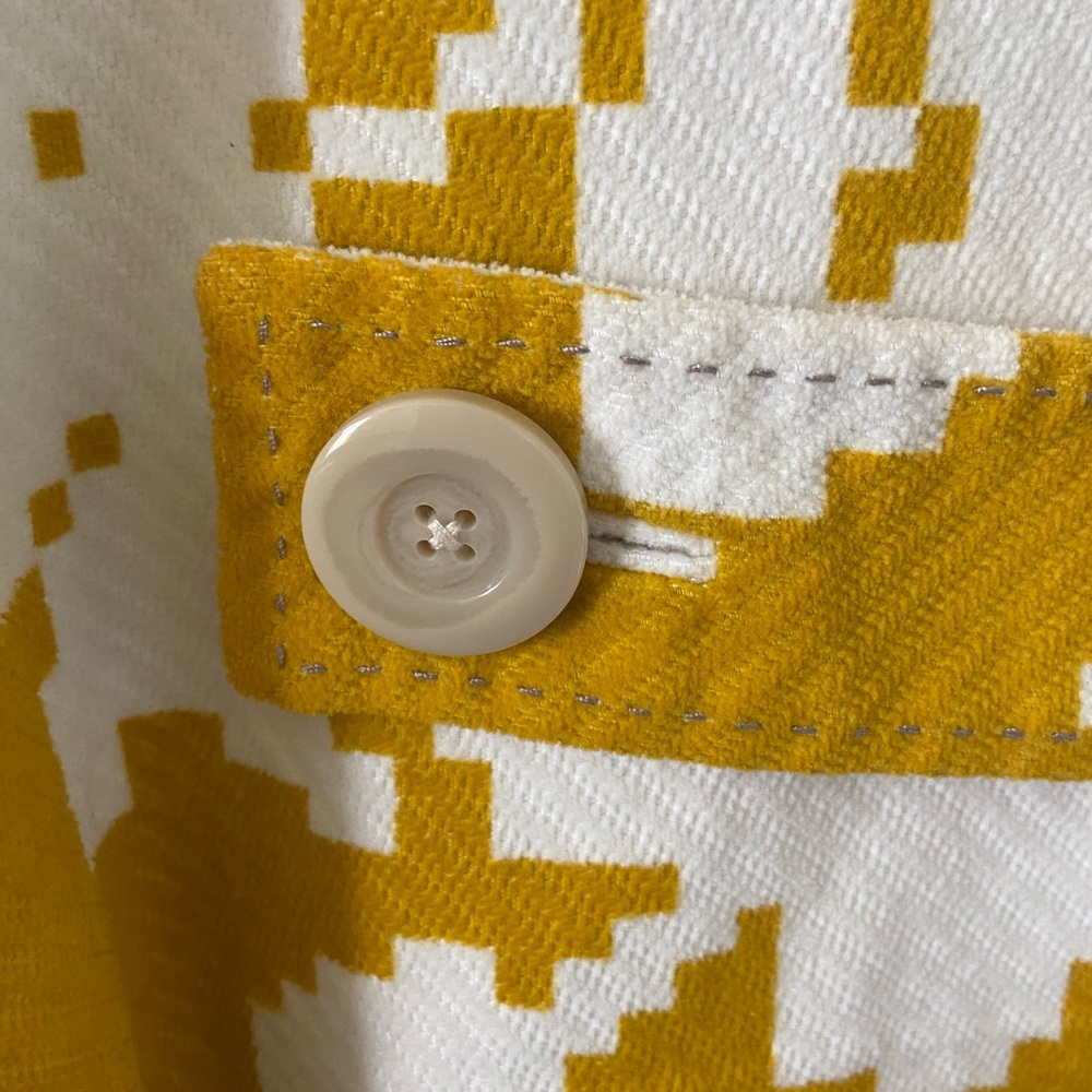 Y2K vintage Anthropologie Double-Breasted pixel Patterned Coat sz4 elevenses - Picture 8 of 8